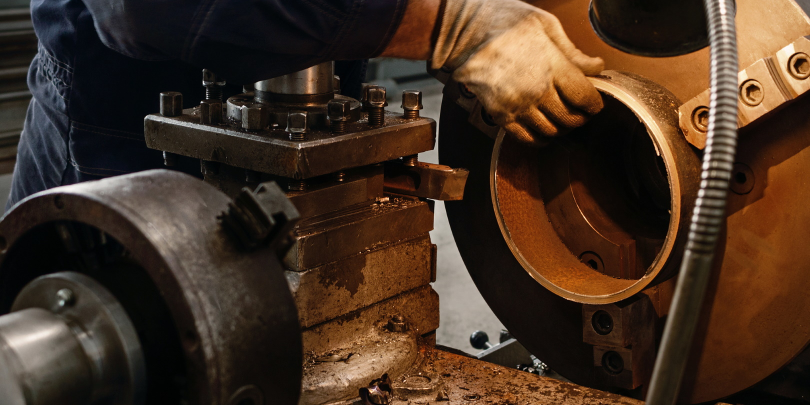 Turner In Work Glothes And Gloves Jobs Job Manufacturing Job Factory Job Copyright Sergey Pakulin Dreamstime 5fd3ab1c06fd2