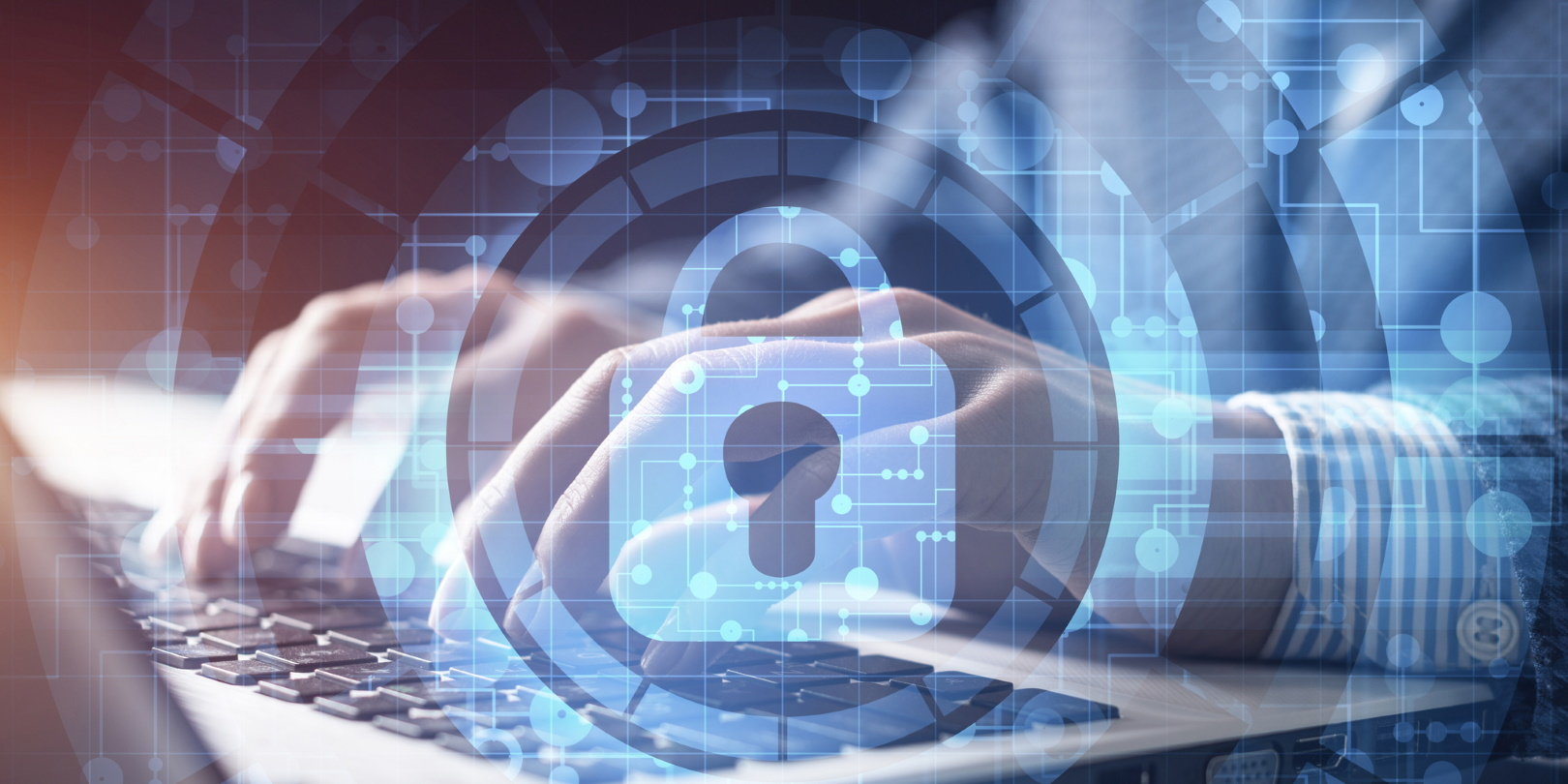 Cybersecurity Man Blue Typing On Keyboard Adam121 Dreamstime 600e5a2c9249c