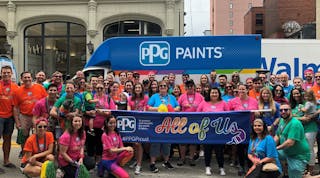 PPG employees marched in the Pittsburgh Pride Parade in 2018. Credit: PPG