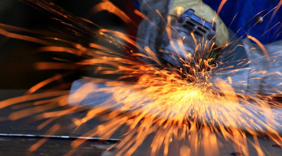 Metal Industry Grinding Worker Sparks Employment &copy; Kamonrutm Dreamstime