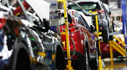 Automotive Car Vehicle Auto Red Crossover Car Factory Assembly Line © Alexander Khitrov Dreamstime