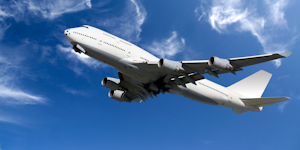Boeing 747 Commercial Aircraft Taking Off Blue Skies © Rui Matos Dreamstime