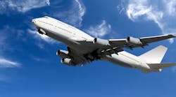 Boeing 747 Commercial Aircraft Taking Off Blue Skies &copy; Rui Matos Dreamstime