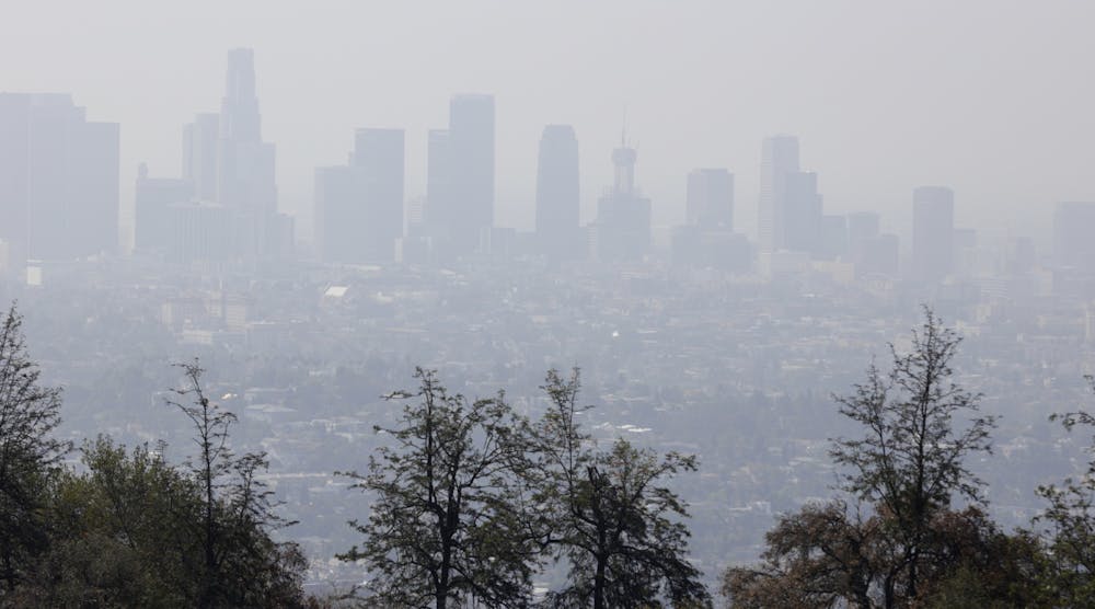 California Skyline Smog Emissions Exhaust &copy; Felix Mizioznikov Dreamstime