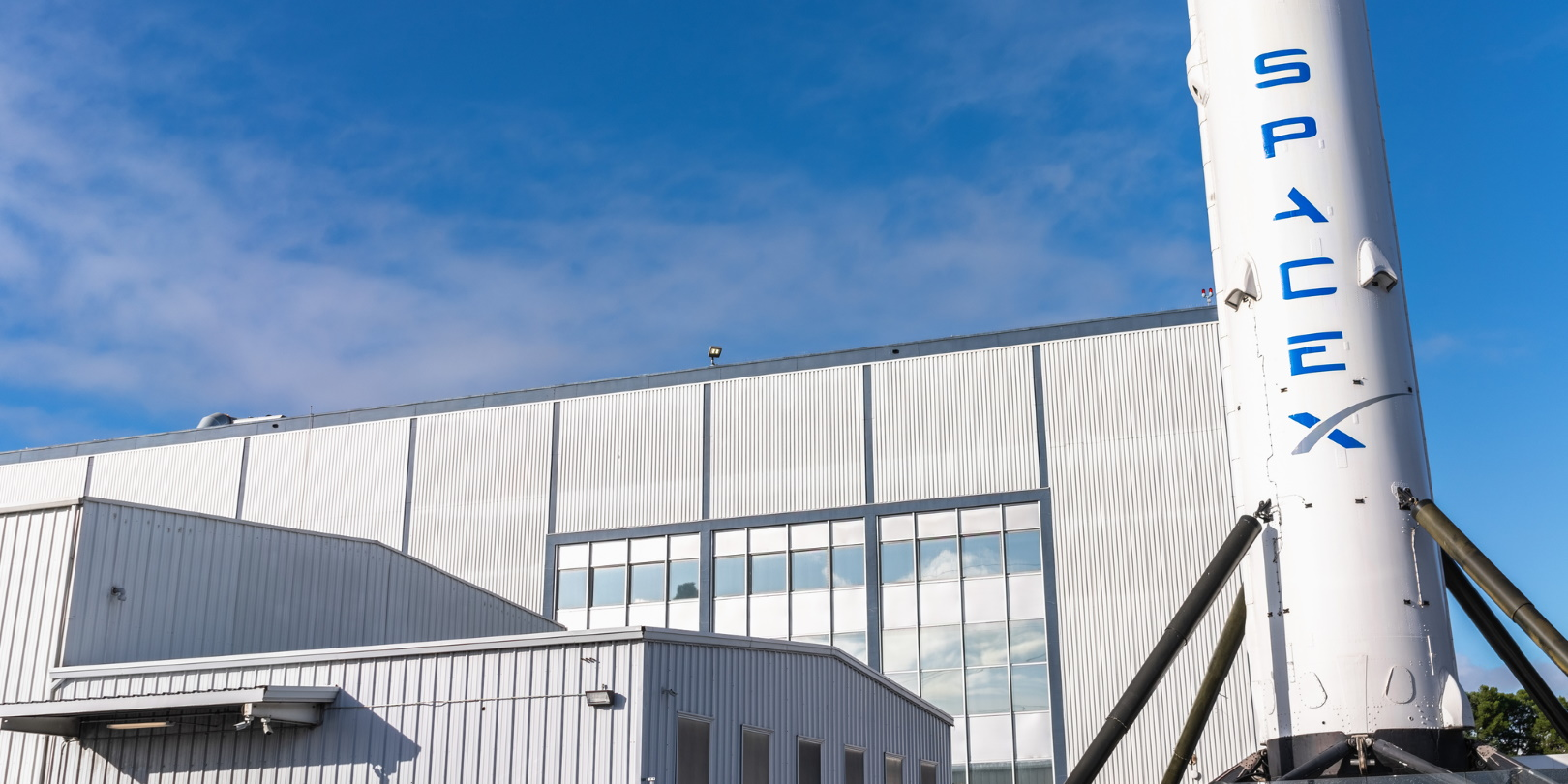 Spacex Los Angeles Headquarters With Falcon 9 Rocket Andreistanescu Dreamstime 607cd7052d5fc