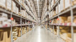 Warehouse Generic Lane Focus Warehouse Storage Supply Chain Logistics Shipping &copy; Korn Vitthayanukarun Dreamstime