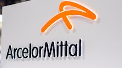 Arcelor Mittal Logo Orange On White Metal Steel &copy; Oleksandr Lutsenko Dreamstime