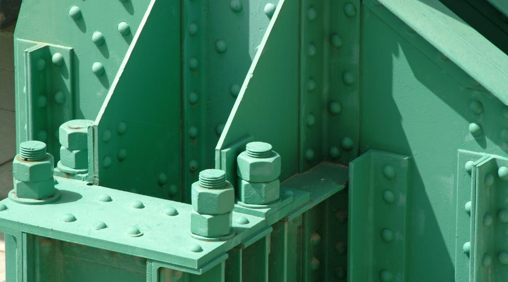 Bridge Steel Girders Green Metal Infrastructure Industrial Painted Metal &copy; Jolin Dreamstime