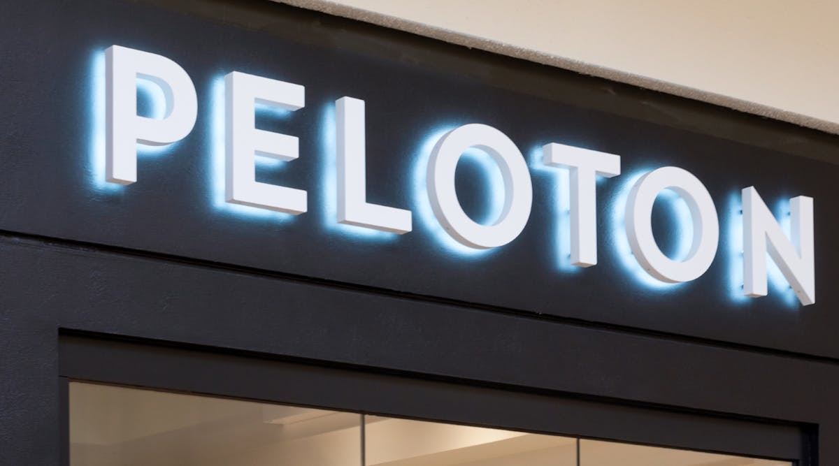 Peloton Corporate Logo On Storefront White Letters &copy; Ken Wolter Dreamstime