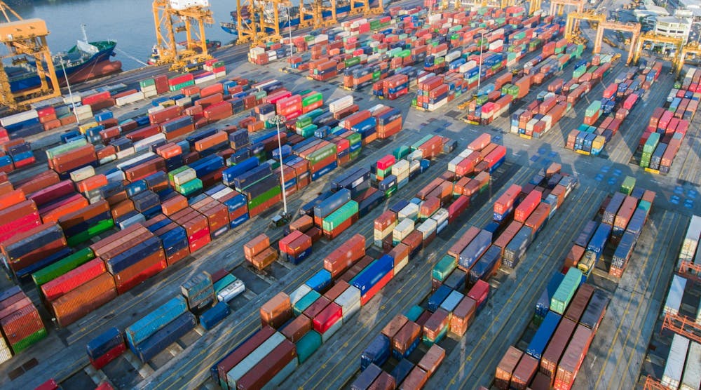 Shipping Shipyard Containers Trade International Supply Port &copy; Bianco Blue Dreamstime
