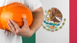 Mexican Flag Labor Helmet Worker Employee Mexico &copy; Akeksandr Berdyugin Dreamstime