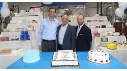 Ryan, Frank and Paul, at the company&apos;s cake-filled 75th anniversity celebration.