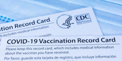 Covid 19 Vaccination Card Proof Vaccine Cdc Card Coronavirus &copy; Michael Vi Dreamstime