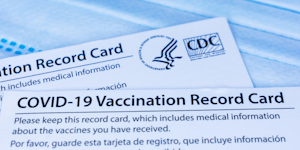 Covid 19 Vaccination Card Proof Vaccine Cdc Card Coronavirus © Michael Vi Dreamstime