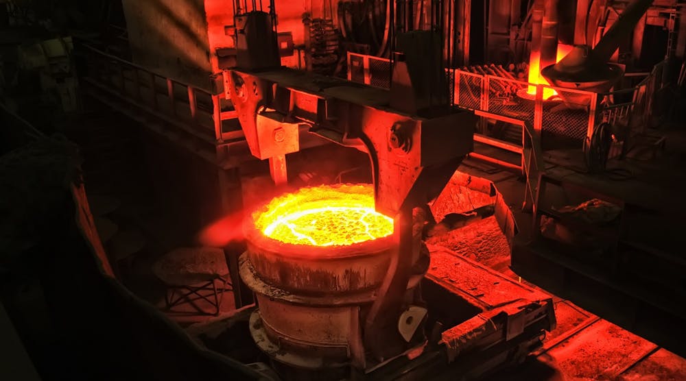 Metallurgical Plant Industrial Production Process Metals Glowing &copy; Maximilian Pogonii Dreamstime