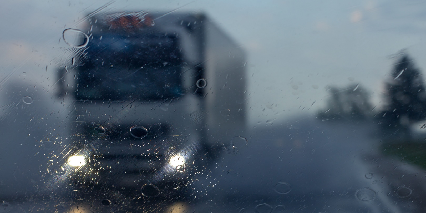 Truck In The Rain Storm Supply Concept Image Smiltena Dreamstime 61398083805fc