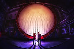 Gmt Primary Mirror Segment With People In Silhouette Gmto Dj Gmt Primary Mirror Segment With People In Silhouette Gmto Dj