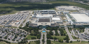 An aerial view of Samsung Austin Semiconductors, Samsung Co.'s existing central Texas semiconductor fabrication site.
