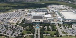 An aerial view of Samsung Austin Semiconductors, Samsung Co.'s existing central Texas semiconductor fabrication site. An aerial view of Samsung Austin Semiconductors, Samsung Co.'s existing central Texas semiconductor fabrication site.