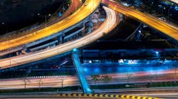 Highway Infrastructure At Night Urban Transportation Supplies &copy; Panom Bounak Dreamstime