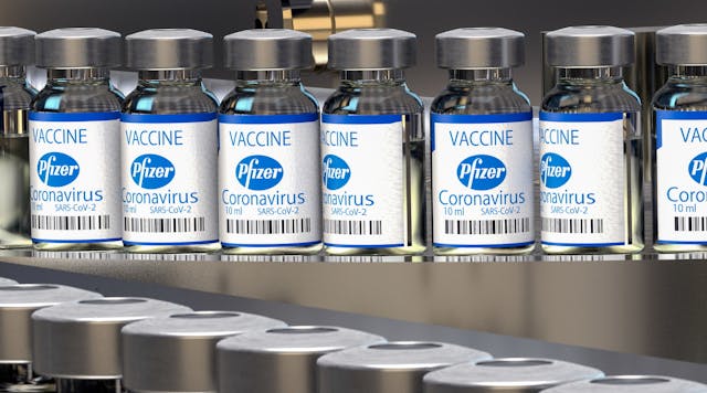 Pfizer Covid Vaccine Sars Cov 2 Vials Jars Assembly Fill Production Line&copy; Mariusz Burcz Dreamstime