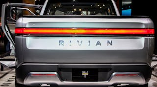 Rivian R1t Pickup Truck Electric Vehicle Truck Car Automotive Vehicle&copy; 1miro Dreamstime