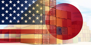 United States Japan Trade Containers In Port © Raggedstonedesign Dreamstime
