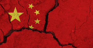 China Cracked Flag