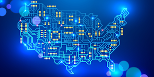 Map Of Usa Circuit Board Electronics Semiconductor Computer Equipment © Andrey Suslov Dreamstime