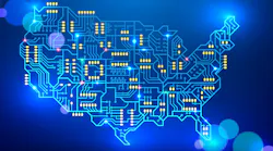Map Of Usa Circuit Board Electronics Semiconductor Computer Equipment © Andrey Suslov Dreamstime