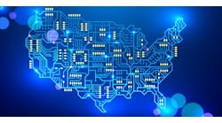 Map Of Usa Circuit Board Electronics Semiconductor Computer Equipment &copy; Andrey Suslov Dreamstime