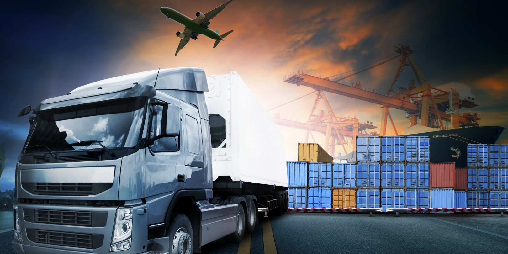 Port Trade Supply Chain Image Feat Truck Plane Airplane Cargo Ship Container Khunaspix Dreamstime 61d7468864a18