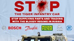 A Ukrainian government official criticized Western motor vehicle parts suppliers, saying components from major companies were found on Russian military vehicles. Manufacturers responded that they have already cut off sales to Russia. A Ukrainian government official criticized Western motor vehicle parts suppliers, saying components from major companies were found on Russian military vehicles. Manufacturers responded that they have already cut off sales to Russia.