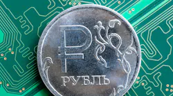 Russian Ruble Currency On Semiconductor Chip © Andrey Metelev Dreamstime