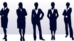 Women Business Leaders Silhouette © Roman Borodaev