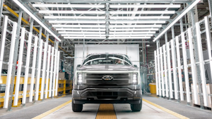 The F-150 Lighting at Ford's Rouge EV Center