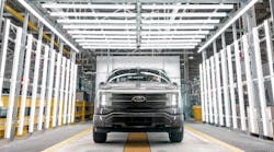 The F-150 Lighting at Ford&apos;s Rouge EV Center