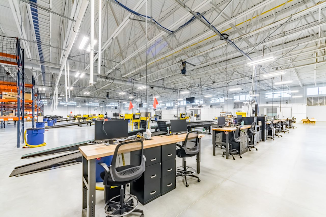 Inside Southeast Toyota Distributors facility in Commerce, Georgia.