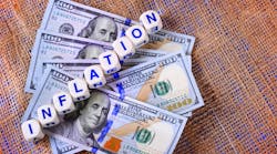 Inflation Concept Dollar Bills On Burlap Sack&copy; Laq Hill Dreamstime