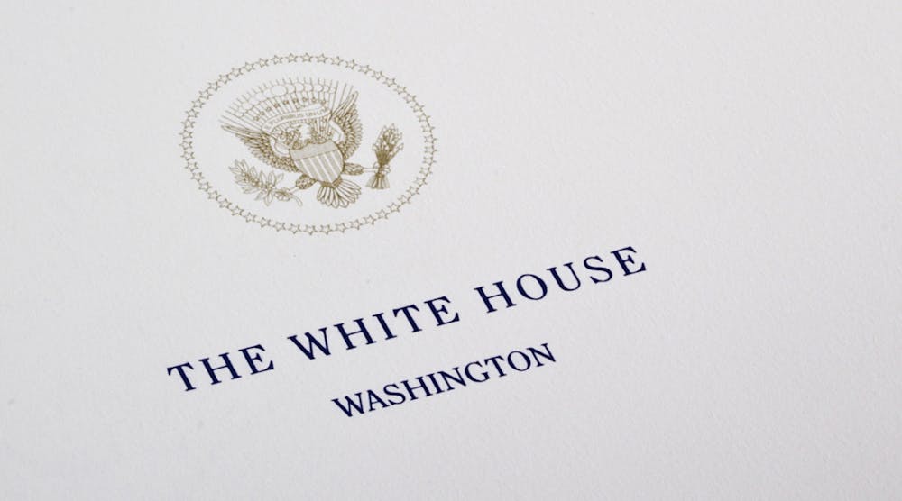 White House Seal On Paper The White House Washington Dc President Presidential Order Executive Order &copy; Kostyantine Pankin Dreamstime