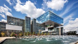 Exxon Mobil's 10,000-person office north of Houston, Texas, opened in 2014, will become its headquarters as well by 2023, absorbing the 250 people who had worked in Dallas suburb Irving, Texas. Exxon Mobil's 10,000-person office north of Houston, Texas, opened in 2014, will become its headquarters as well by 2023, absorbing the 250 people who had worked in Dallas suburb Irving, Texas.