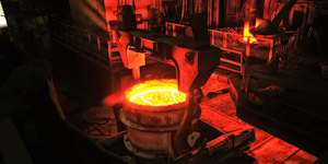 Metallurgical Plant Industrial Production Process Metals Glowing © Maximilian Pogonii Dreamstime