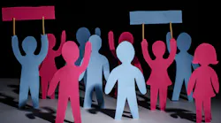 Strike Concept Paper People Cutout Signs Labor Union Talent © Oleksii Donenko Dreamstime