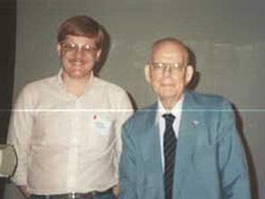 John Dyer, left, with W. Edwards Deming in 1991.