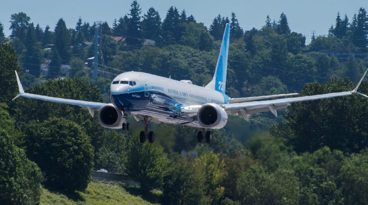 Boeing 737 10 First Test Flight Landing In Seattle Boeing Co