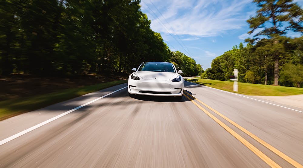 Tesla Model S On The Road