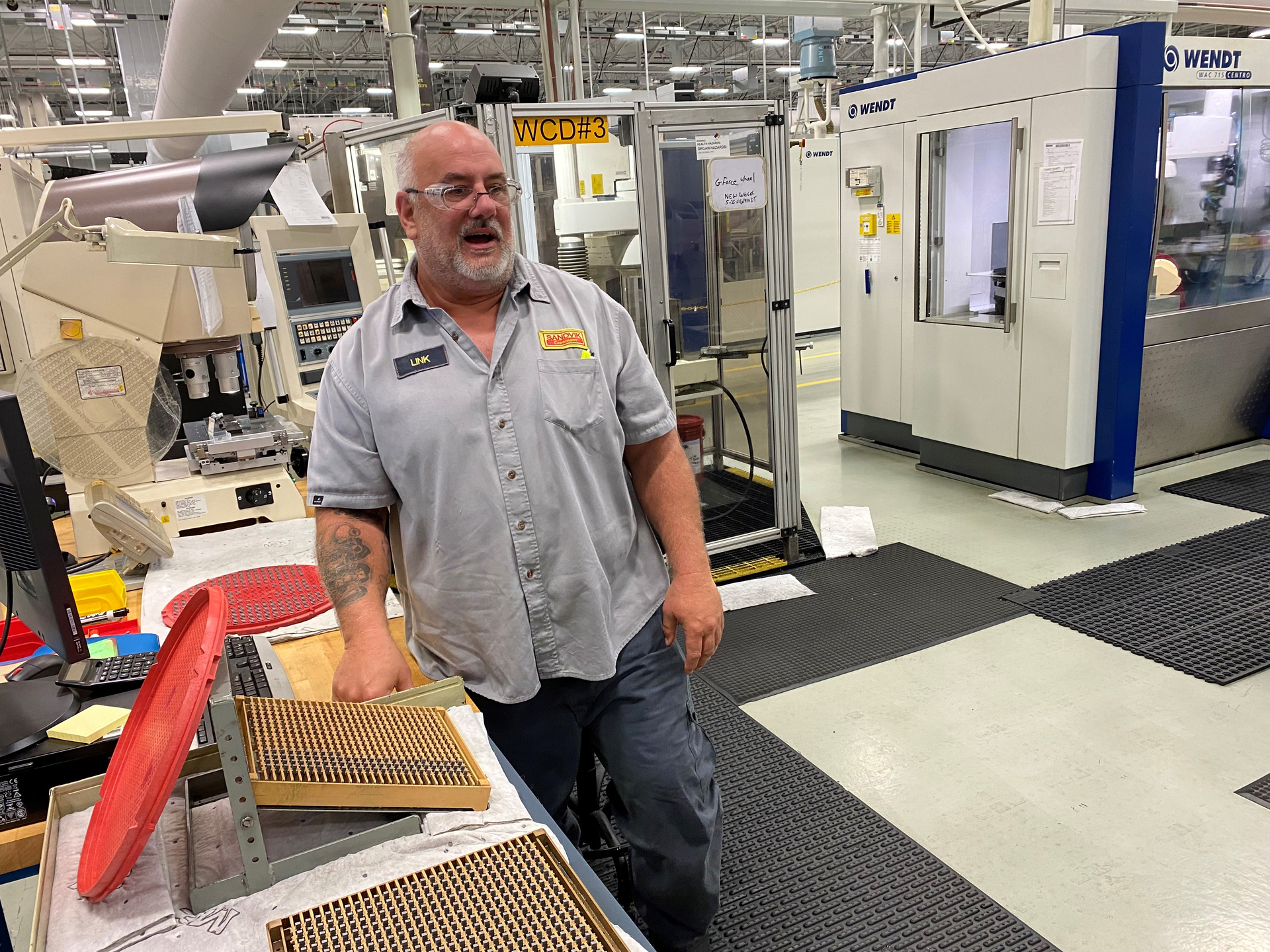 Carbide Grind Specialist Jerry Link, who hails from Michigan and spent his early career in automotive, is the 'Swiss Army knife' of the round tooling shop.