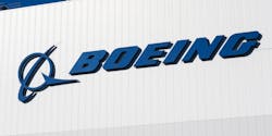 Boeing Logo Blue On White Building &copy; Iandewarphotography Dreamstime