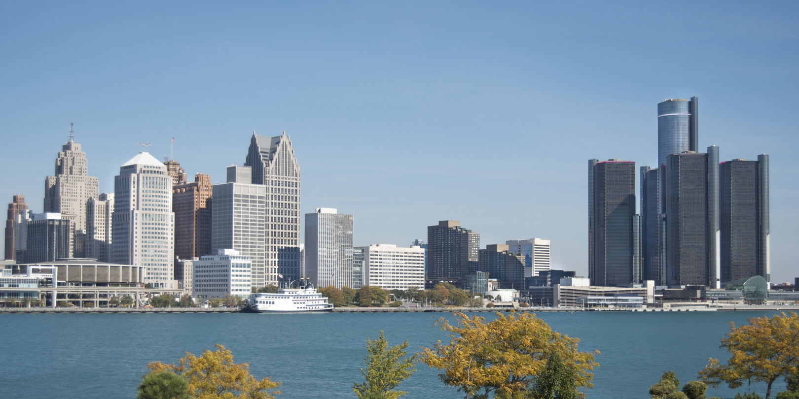 Detroit Skyline During Day As Seen From Windsor Gm Hq Building Lindaparton Dreamstime 6321fb4c04c95