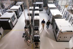 The Additive Industrialization Center, a 15,000 sq. ft. GM facility in Warren, Michigan, produces tens of thousands of parts annually. The Additive Industrialization Center, a 15,000 sq. ft. GM facility in Warren, Michigan, produces tens of thousands of parts annually.